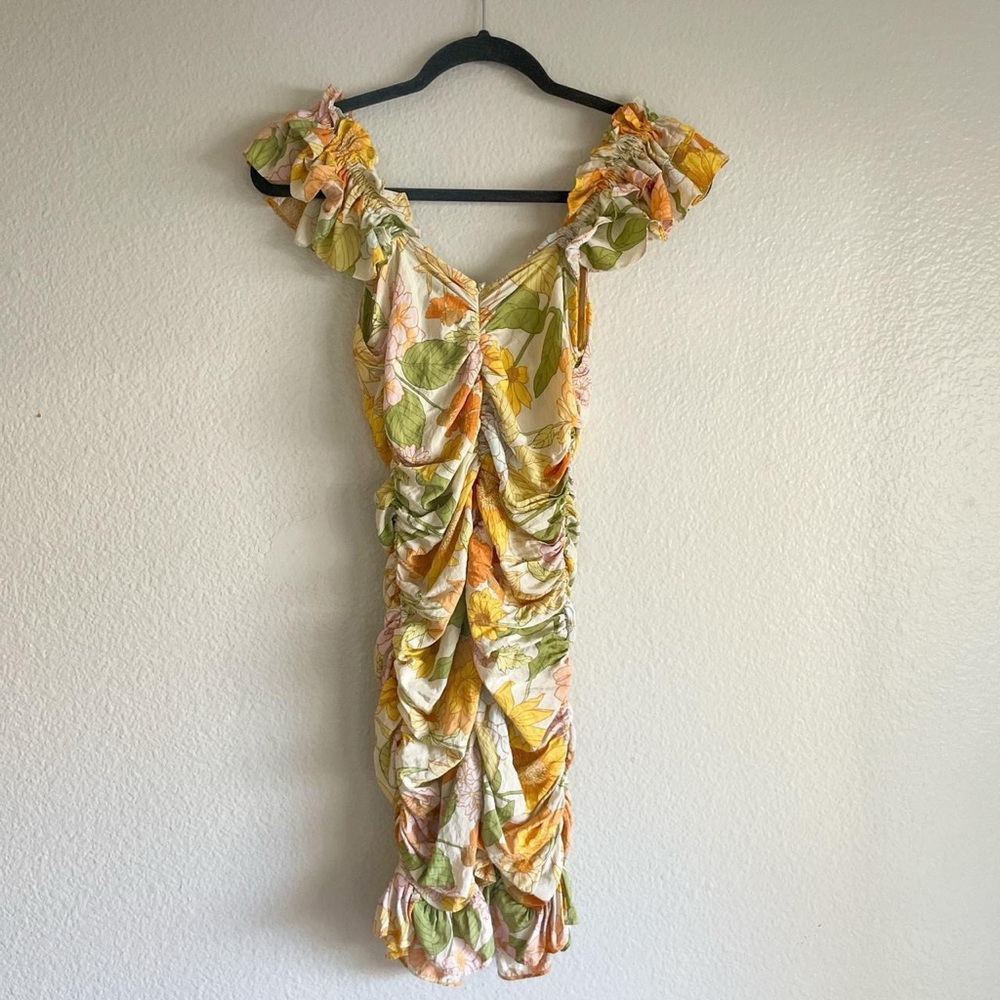 Floral Ruched Dress - Picture 3 of 5